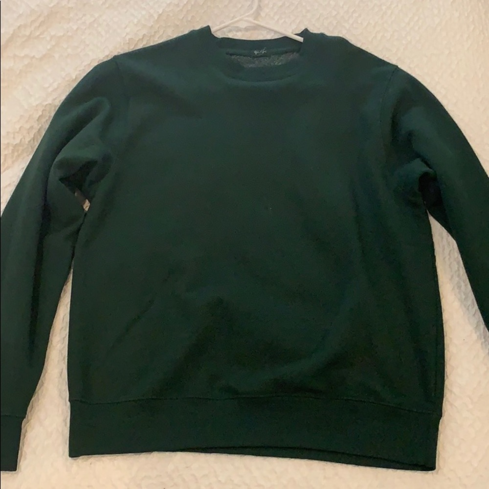 plain dark green brandy crew neck